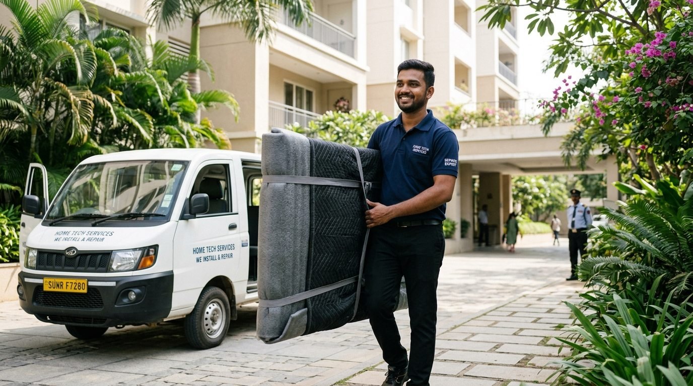 Padded television pickup service across Bangalore
